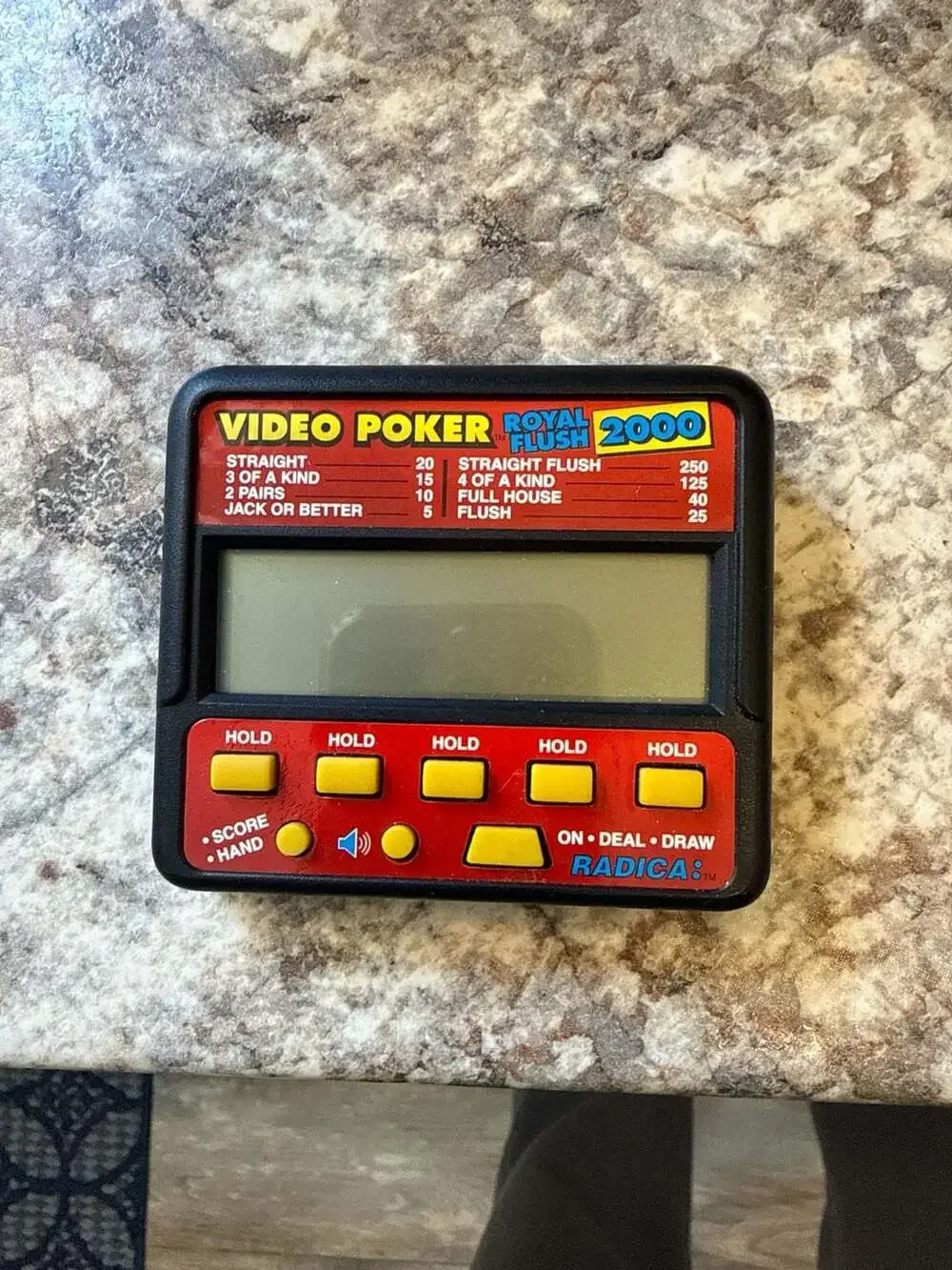 Radica Video Poker Royal Flush 2000 Handheld Electronic Game